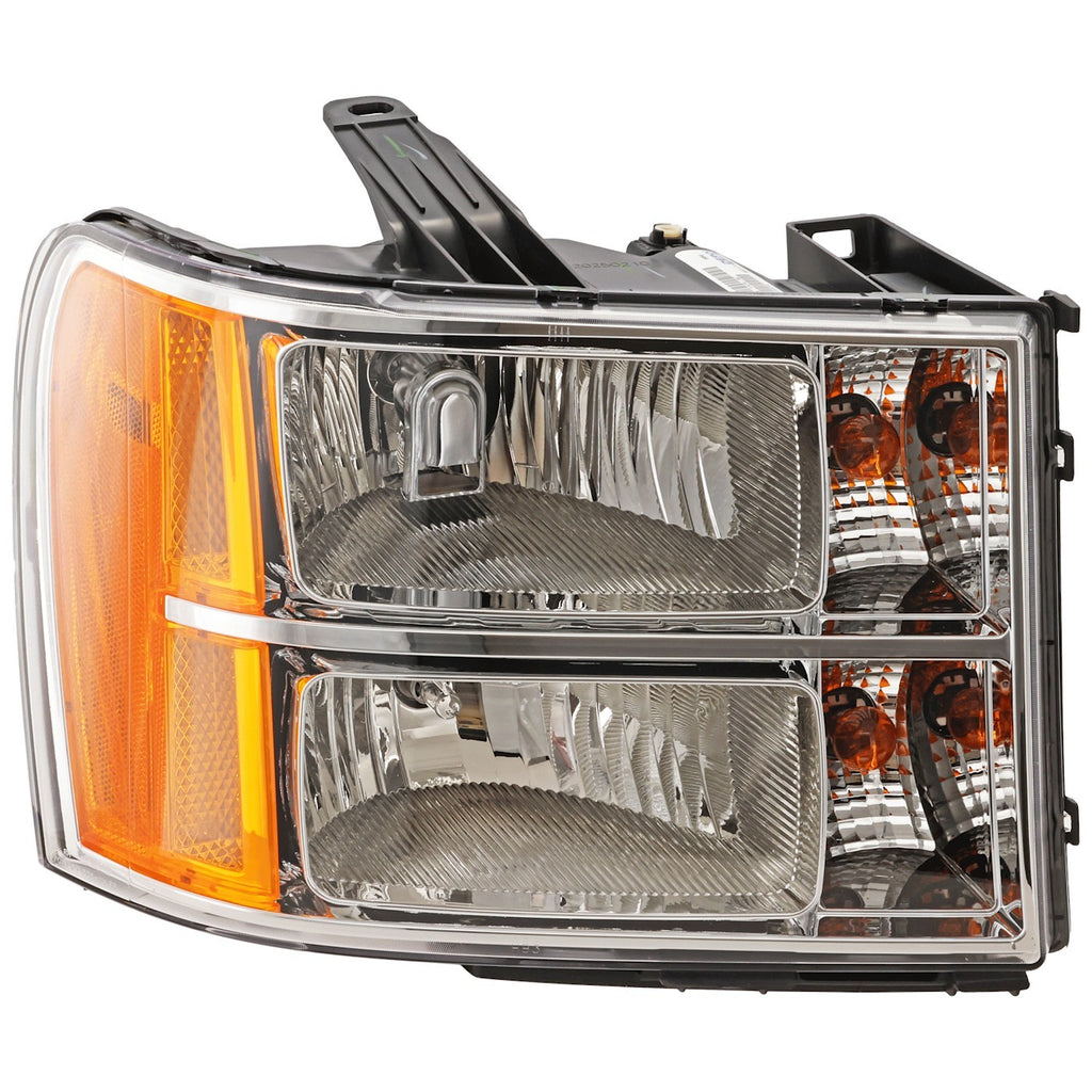 2011-2014 GMC Sierra 1500, Sierra 2500 HD & Sierra 3500 HD Headlight - Halogen, Passenger Side, w/ Bulbs (22853030)