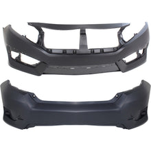 Load image into Gallery viewer, 2016-2018 Honda Civic Bumper Covers Fascias Set of 2 Si Model Sedan