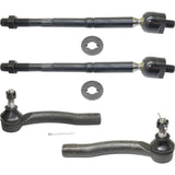 Tie Rod End For 2003-2008 Toyota Corolla Front Left and Right Inner and Outer