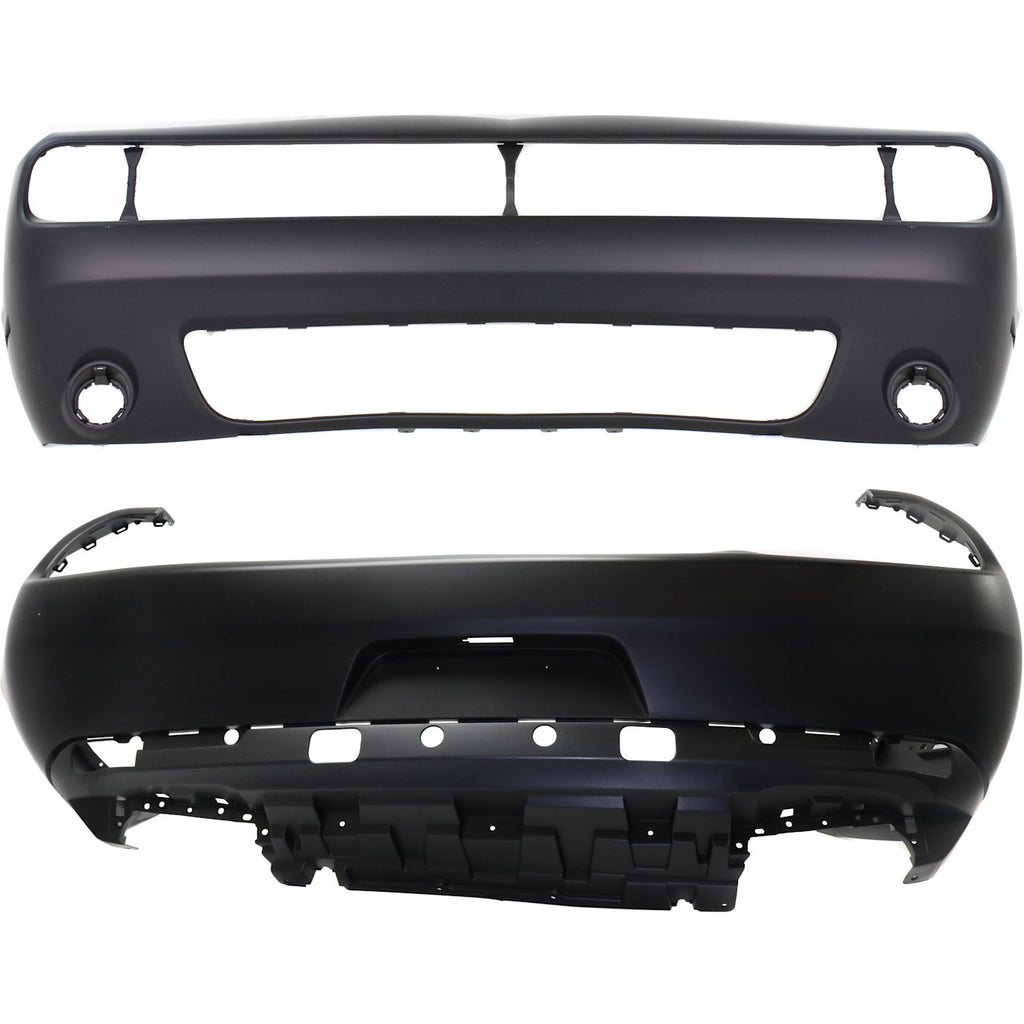 2015-2023 Dodge Challenger Bumper Cover Set of 2 - Front & Rear