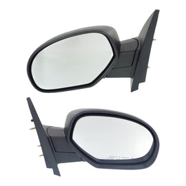2007-2009 Chevrolet & GMC Manual Mirror Set - Left & Right, Standard Type, Black (Kool Vue SET-CV41R)