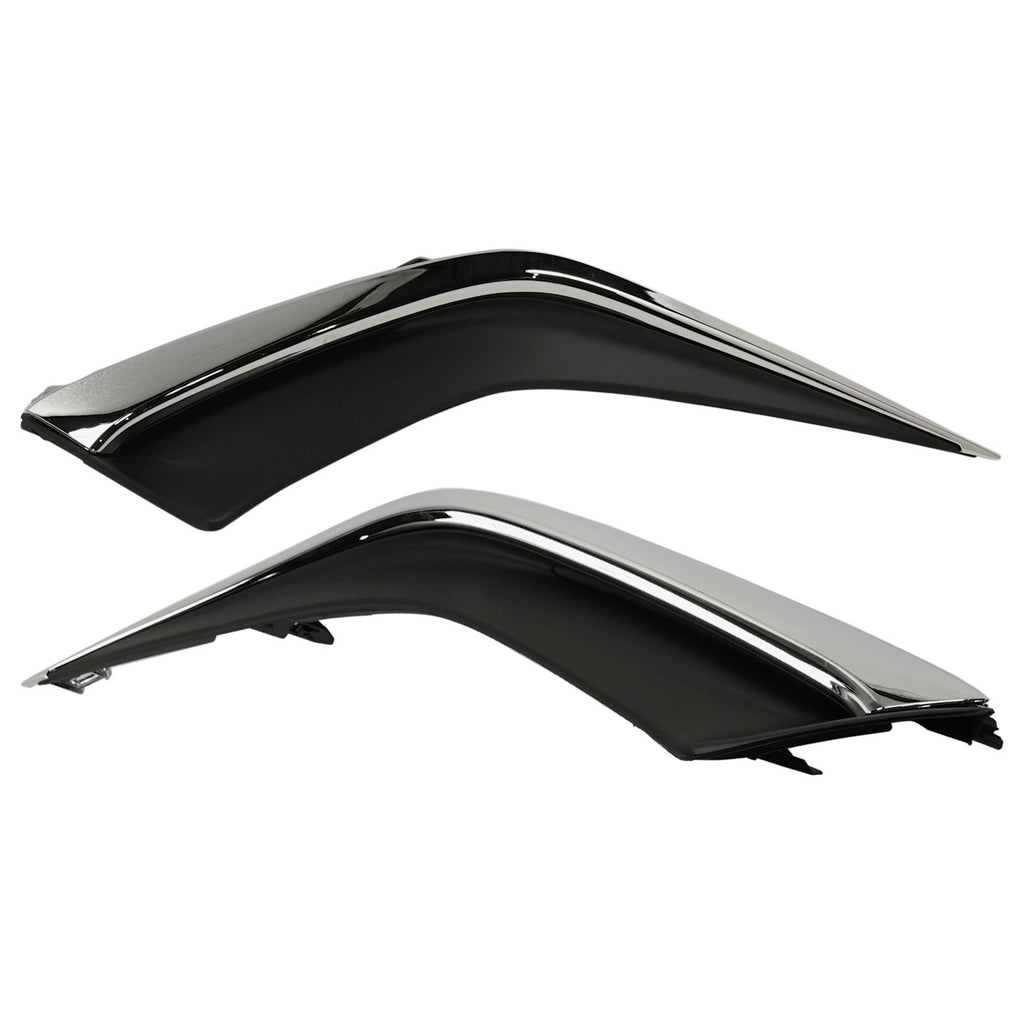 2019-2024 Lexus ES250, ES300h & ES350 Bumper Trims Front LH RH Black and chrome trim