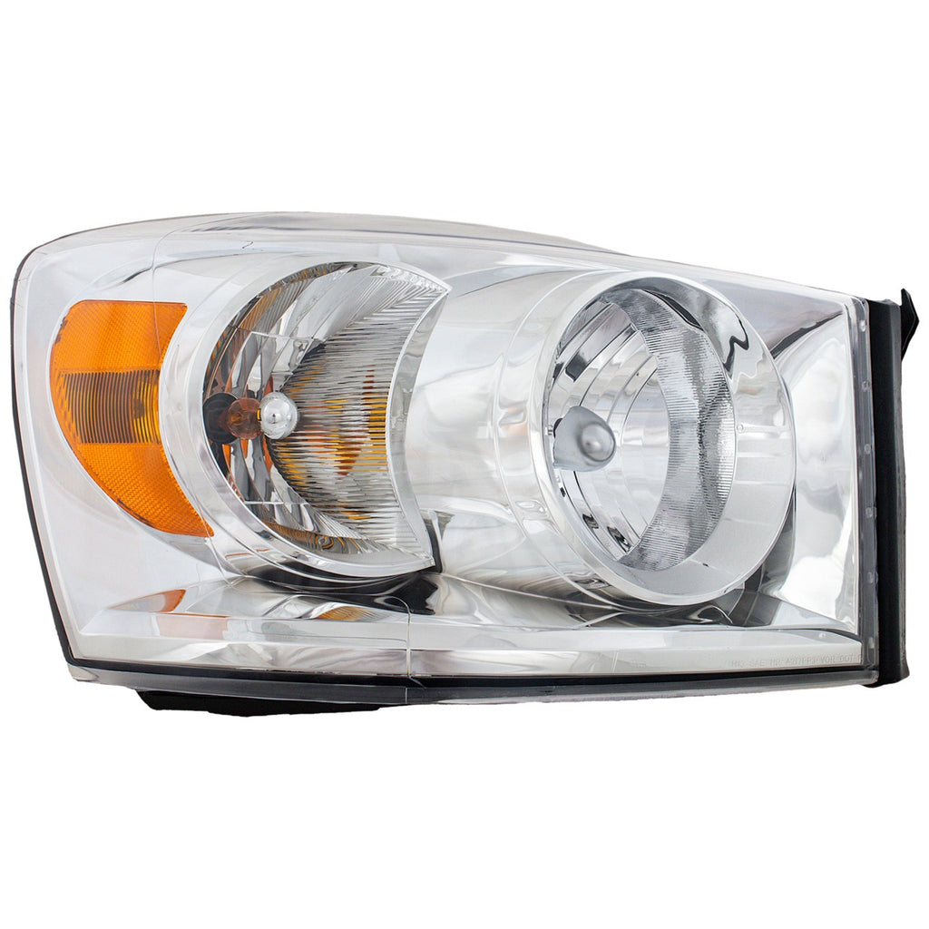 2007-2009 Dodge Ram 1500, Ram 2500 & Ram 3500 Headlight - Passenger Side, w/ Bulbs (68003124ADPFM)