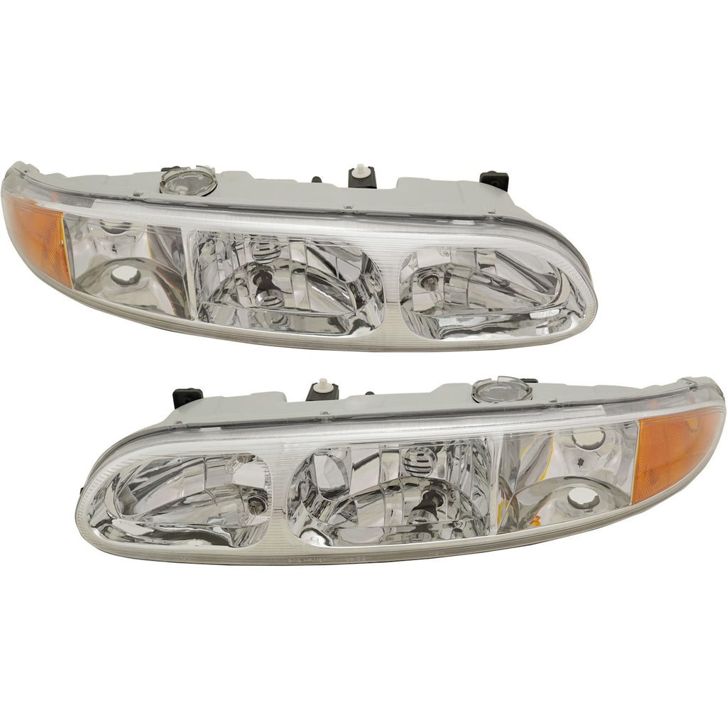 1999-2004 Oldsmobile Alero Headlights - Left & Right, w/ Bulbs (22689652)