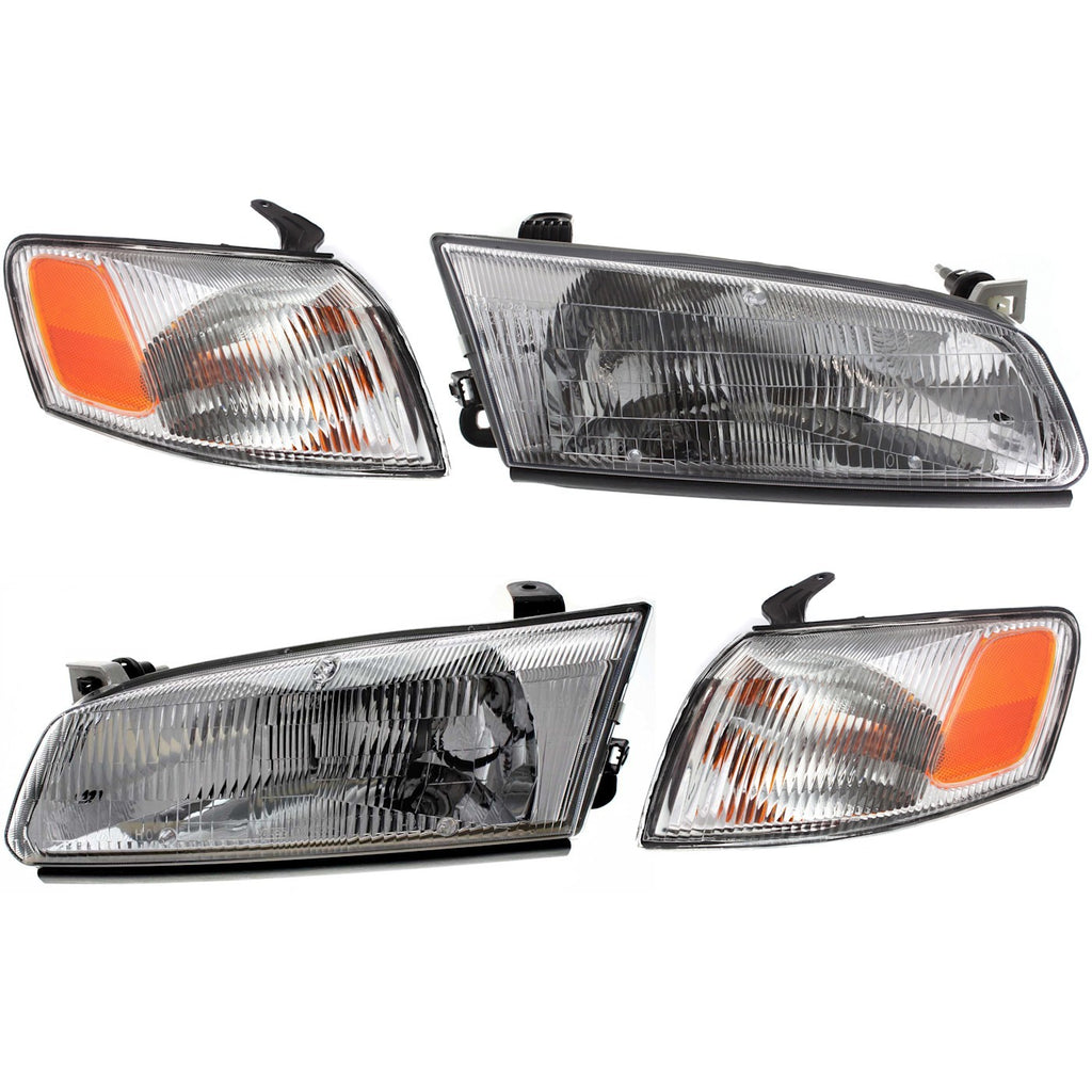 1997-1999 Toyota Camry Headlights - Halogen, Driver & Passenger Side (81150AA010)