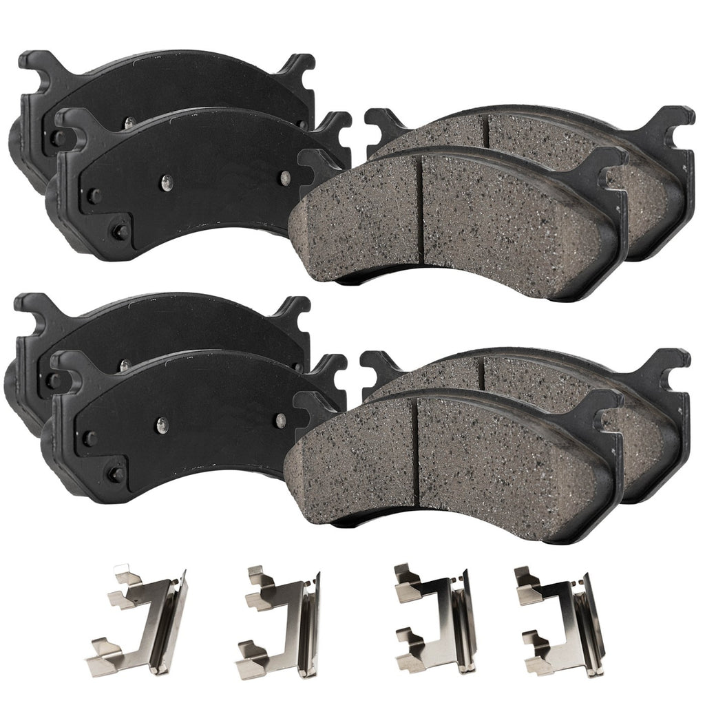 2002-2004 Chevrolet Silverado 1500 & GMC Sierra 1500 Front & Rear Brake Pad Set