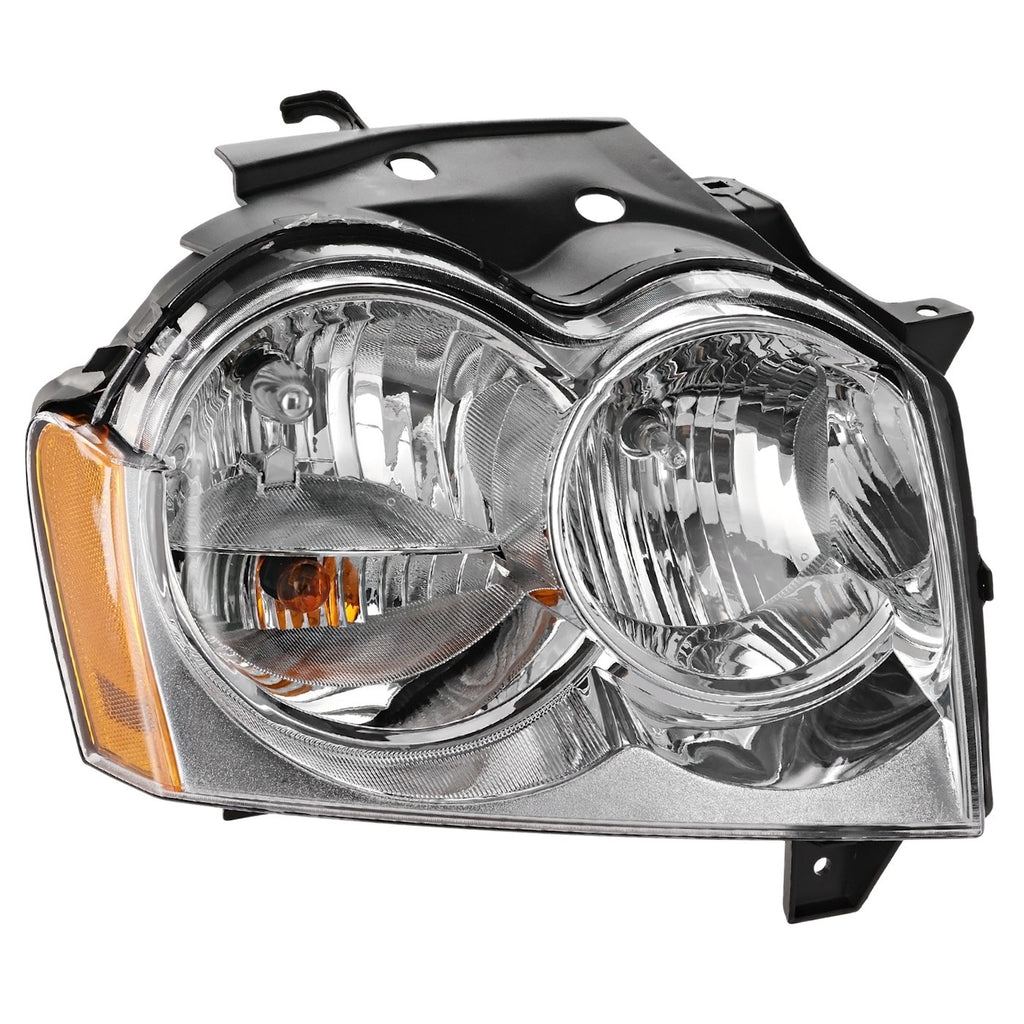 2005-2007 Jeep Grand Cherokee Headlight - Halogen, Right, w/ Bulbs (55156350AK)