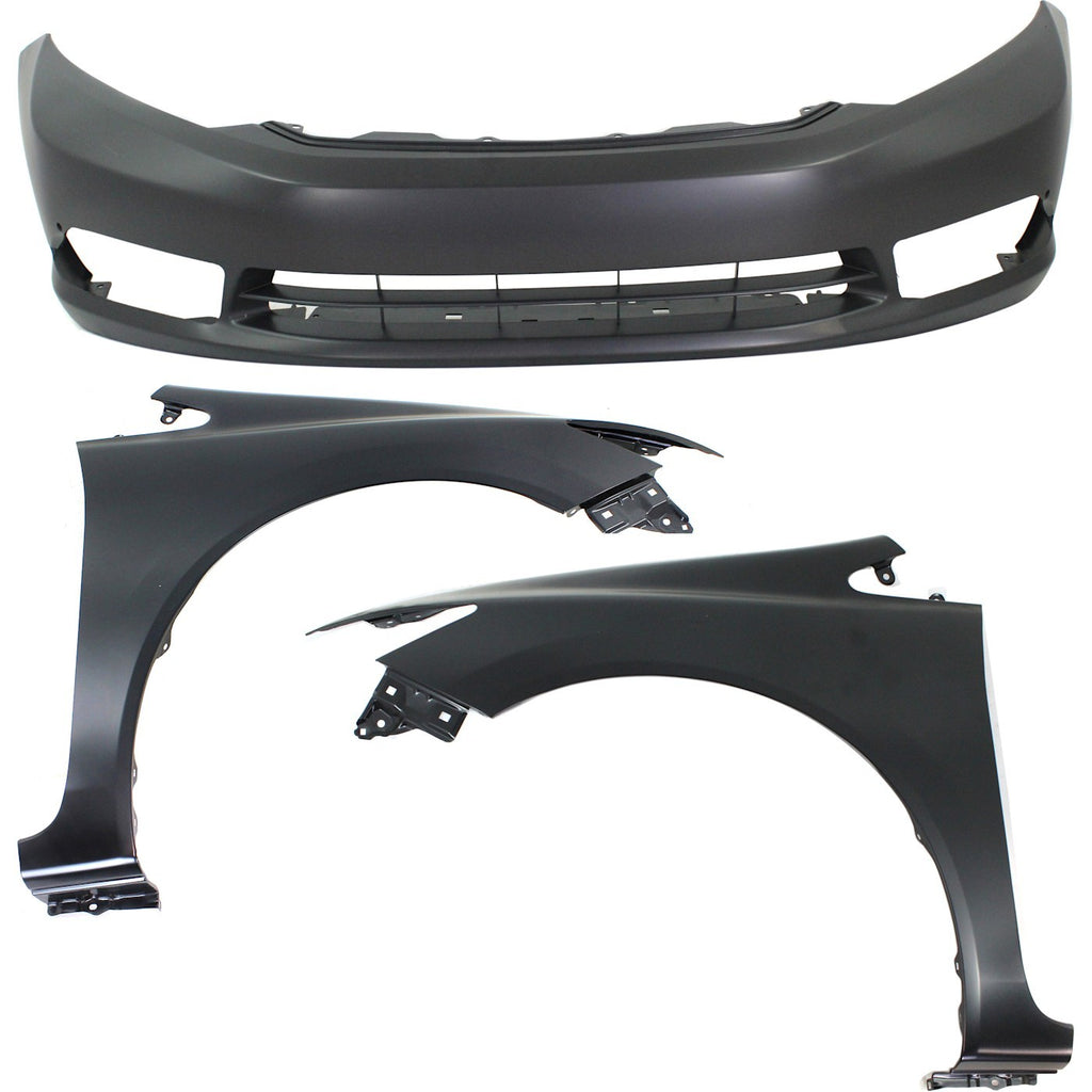 2012 Honda Civic Bumper Cover - Front, 3-Piece, CAPA Certified (04711TR3A80ZZ)