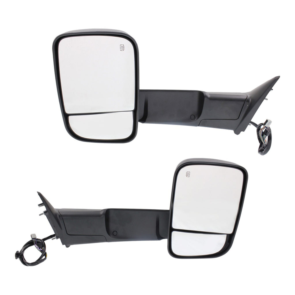 Kool Vue 2014-2018 Ram 2500 & 3500 Towing Mirrors - Driver & Passenger Side, Heated (68412884AC)