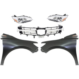 2015-2017 Toyota Camry Grilles - Halogen, Left & Right, Chrome (8111006860)