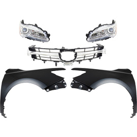 2015-2017 Toyota Camry Grilles - Left & Right, Chrome, CAPA Certified (5310106411)