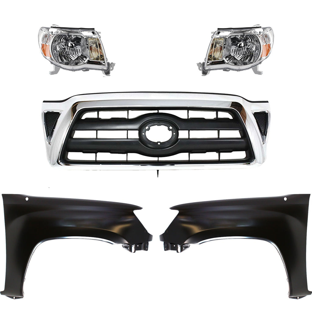 2005-2008 Toyota Tacoma Headlights - Halogen, Left & Right, CAPA Certified (5310004360)