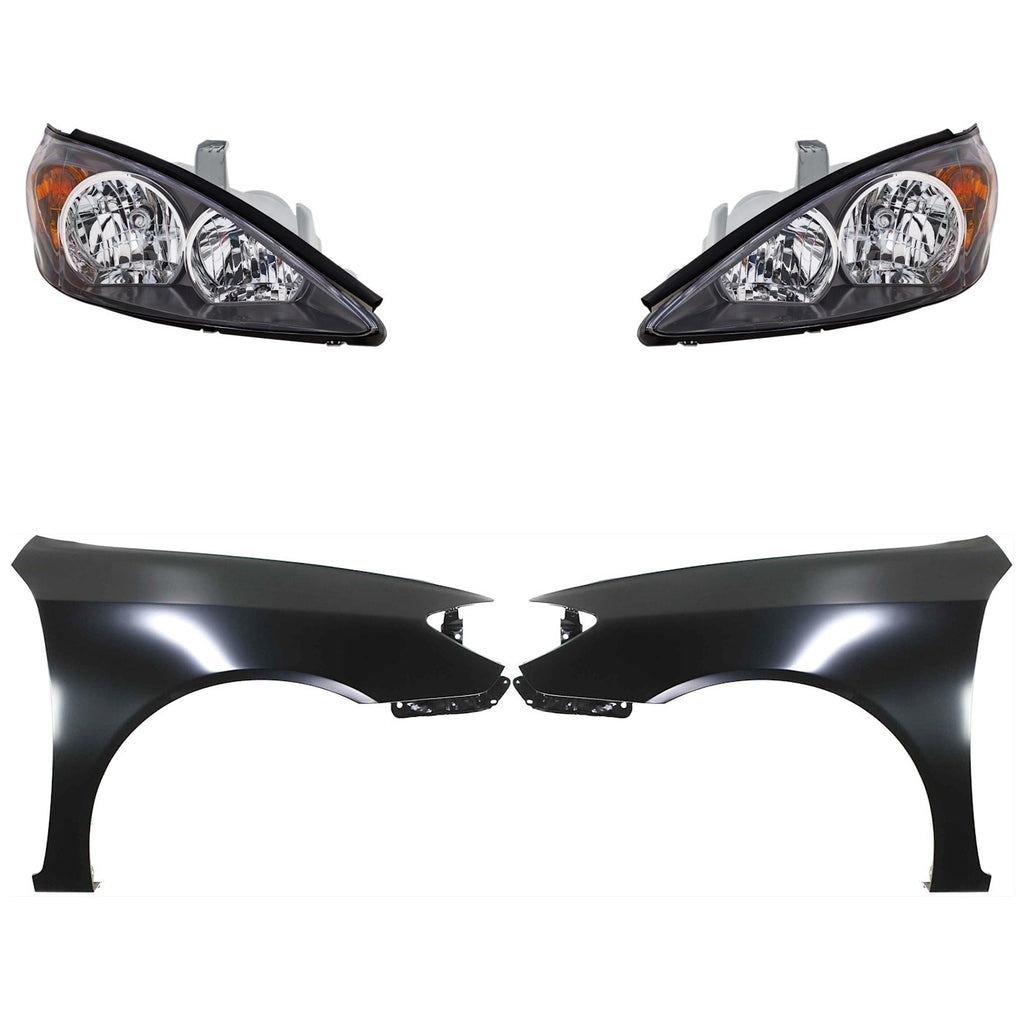 2002-2004 Toyota Camry Headlights - Driver & Passenger Side, Assembly (81110AA070)