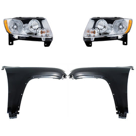 2011-2013 Jeep Grand Cherokee Fenders - Left & Right, CAPA Certified, Assembly (55079378AF)