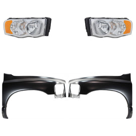 2002-2005 Dodge Ram 1500, Ram 2500 & Ram 3500 Fenders - Front, Left & Right (55276208AD)