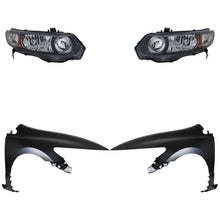 Load image into Gallery viewer, 2010-2011 Honda Civic Headlights - Halogen, Left &amp; Right, Coupe (33101SVAA51)