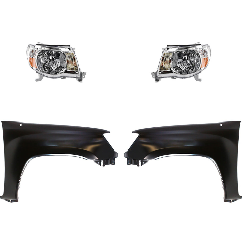 2005-2011 Toyota Tacoma Headlights - Halogen, Driver & Passenger Side, Assembly (8111004163)