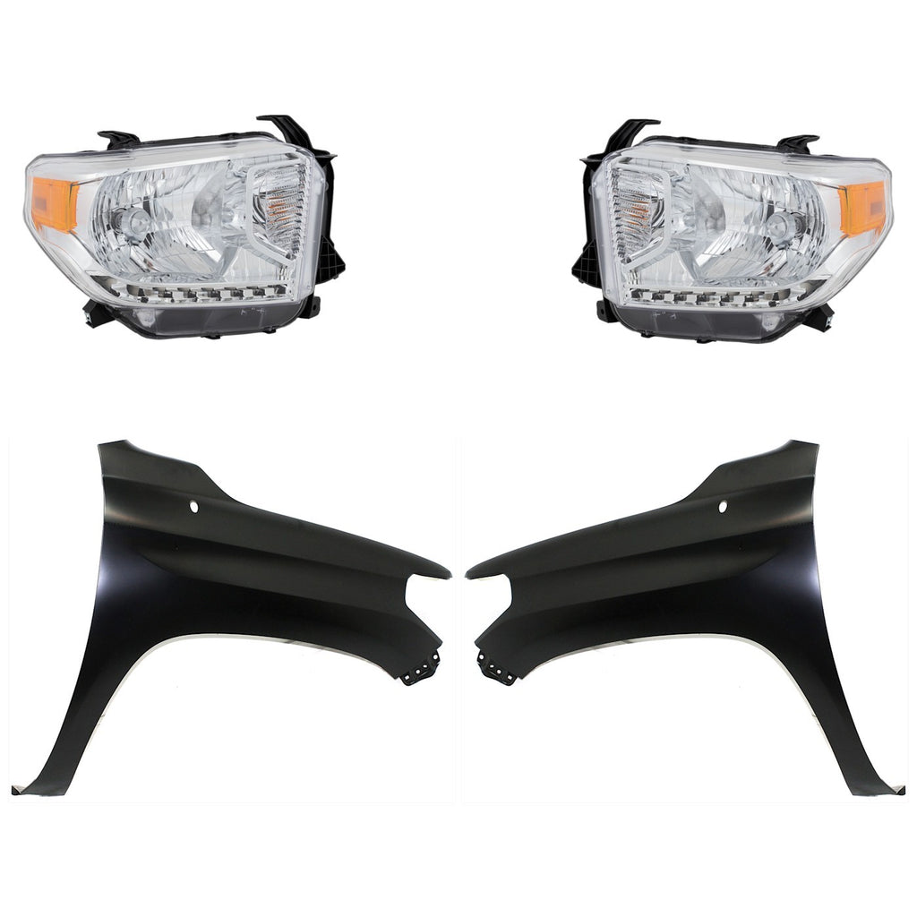 2014-2017 Toyota Tundra Headlights - Halogen, Left & Right, Assembly (811100C091)