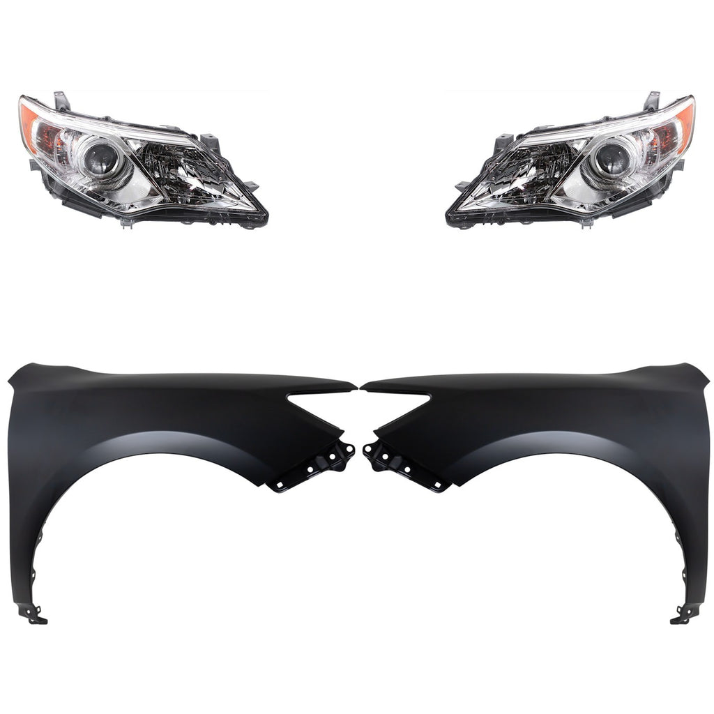 2012-2014 Toyota Camry Headlights - Halogen, Left & Right, Assembly (8111006470)