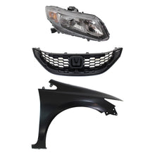 Load image into Gallery viewer, 2013-2015 Honda Civic Headlight - Halogen, Passenger Side, Sedan (33100TR0A51)