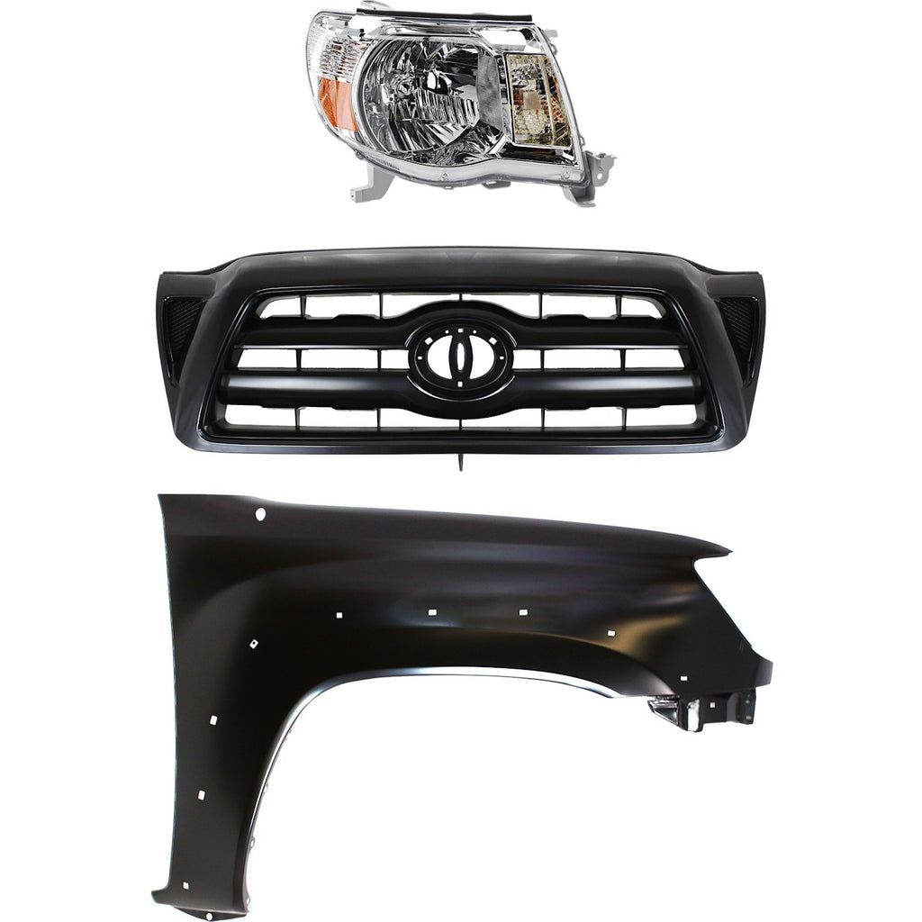 2005-2010 Toyota Tacoma Headlight - Halogen, Passenger Side, Assembly (8111004163)