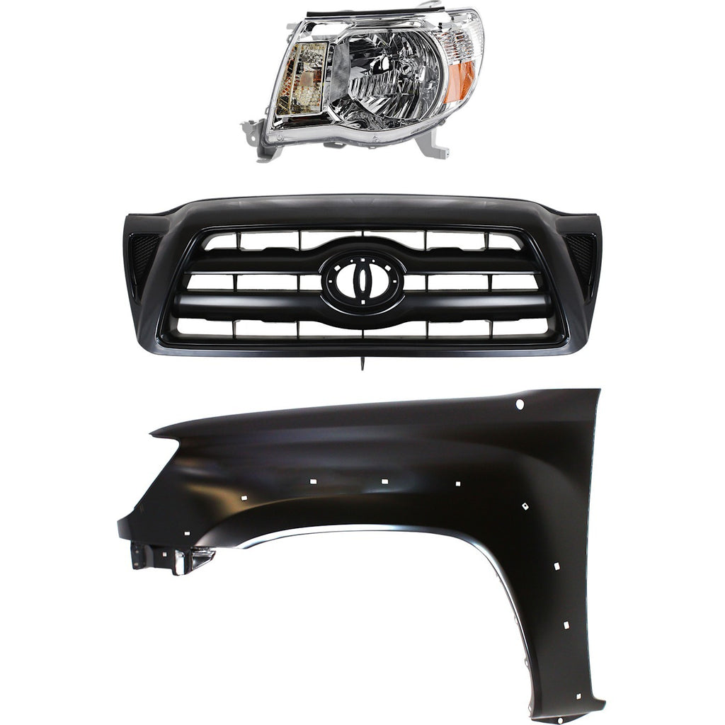 2005-2011 Toyota Tacoma Headlight - Halogen, Left, Assembly (8115004163)