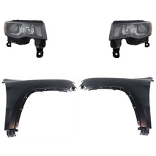 Load image into Gallery viewer, 2017-2022 Jeep Grand Cherokee &amp; Grand Cherokee WK Headlights - Halogen, Left &amp; Right, Black (68266646AE)