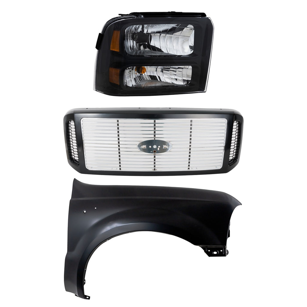 2005-2007 Ford F-250 Super Duty & F-350 Super Duty Grille - Assembly (6C3Z8200DH)