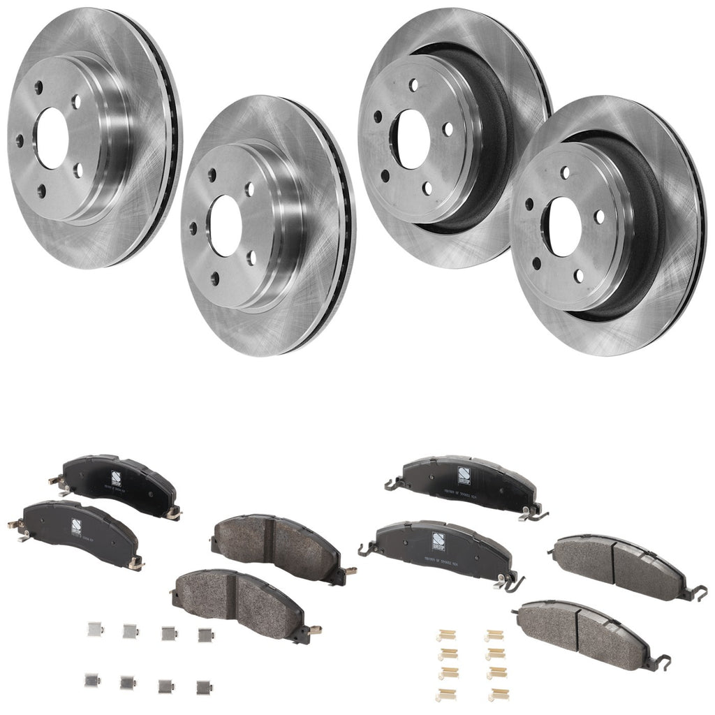 2012 Ram 1500 Brake Rotors - Front & Rear (52009968AA)