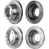 Brake Disc Set For 2012 Ford F-350 Super Duty Front and Rear Cross-drilled SRW