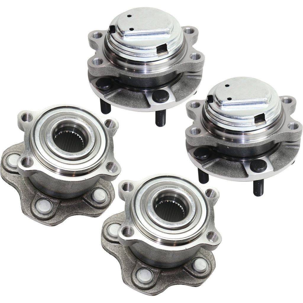 2007-2018 Nissan Wheel Hubs - Front & Rear, w/ Bearing, RWD (402024GA0A)