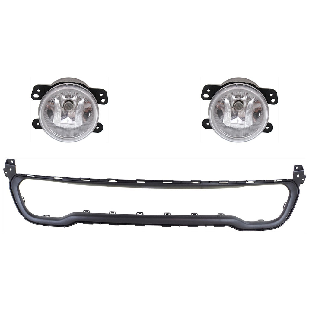 2014-2018 Jeep Cherokee Fog Lights - Front, Driver & Passenger Side (5182026AAPFM)
