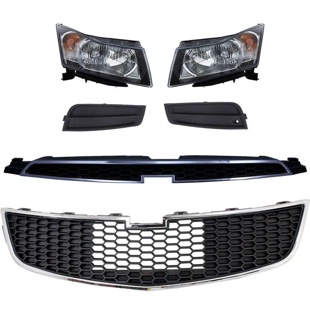 2012-2014 Chevrolet Cruze Headlights - Driver & Passenger Side (95291963)