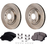 Front Brake Disc Rotors and Pads Kit for Nissan Rogue Sport 2021-2022