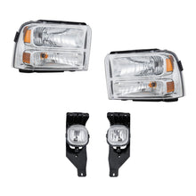 Load image into Gallery viewer, 2005-2007 Ford Excursion, F-250 Super Duty &amp; F-350 Super Duty Headlights - Driver &amp; Passenger Side (6C3Z13008AB)
