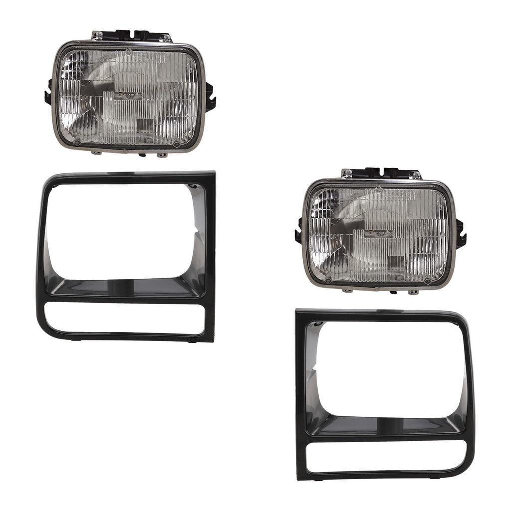 1998-2001 Jeep Cherokee Headlights - Driver & Passenger Side (5201204)
