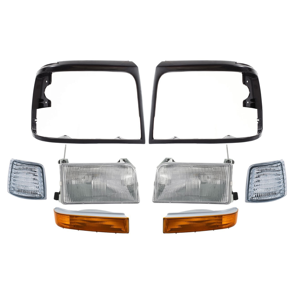 1995-1997 Ford Headlights - Front, Driver & Passenger Side (F2TZ13008A)