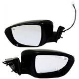 Pair Set of 2 Mirrors  Driver & Passenger Side Heated Left Right for Rogue 14-16