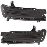 Set of 2 Fog Light Covers Front Driver & Passenger Side Upper Left Right Pair