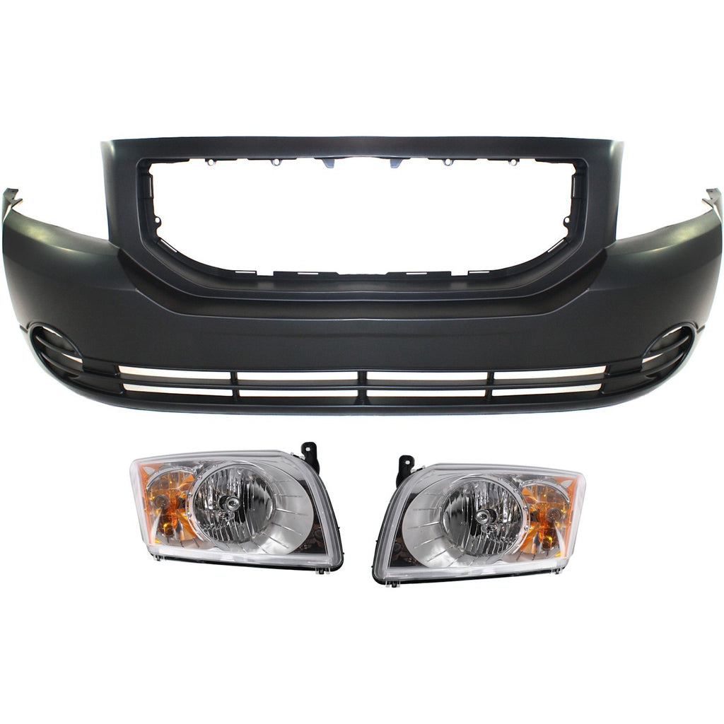 2007-2012 Dodge Caliber Bumper Cover - CAPA Certified (5183407AE)