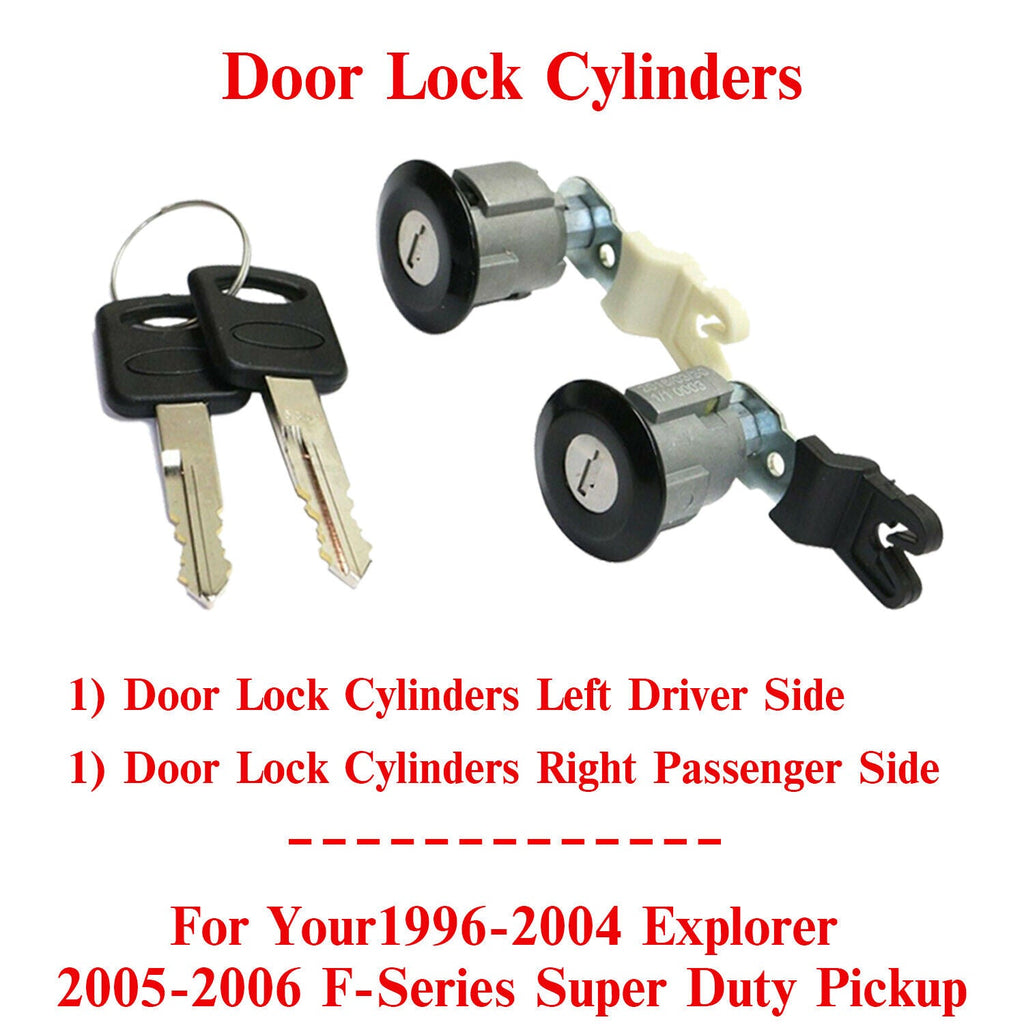 Door Lock Cylinder Kit For 1996 - 2004 Explorer / 05 - 06 F - Series Super Duty Pickup - US AUTO PARTS PLUS