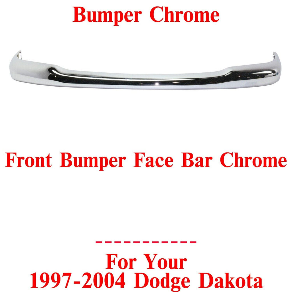 Front Bumper Face Bar Chrome Steel For 1997 - 2004 Dodge Dakota - US AUTO PARTS PLUS