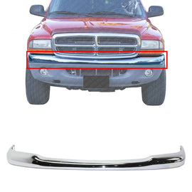 Front Bumper Face Bar Chrome Steel For 1997 - 2004 Dodge Dakota - US AUTO PARTS PLUS