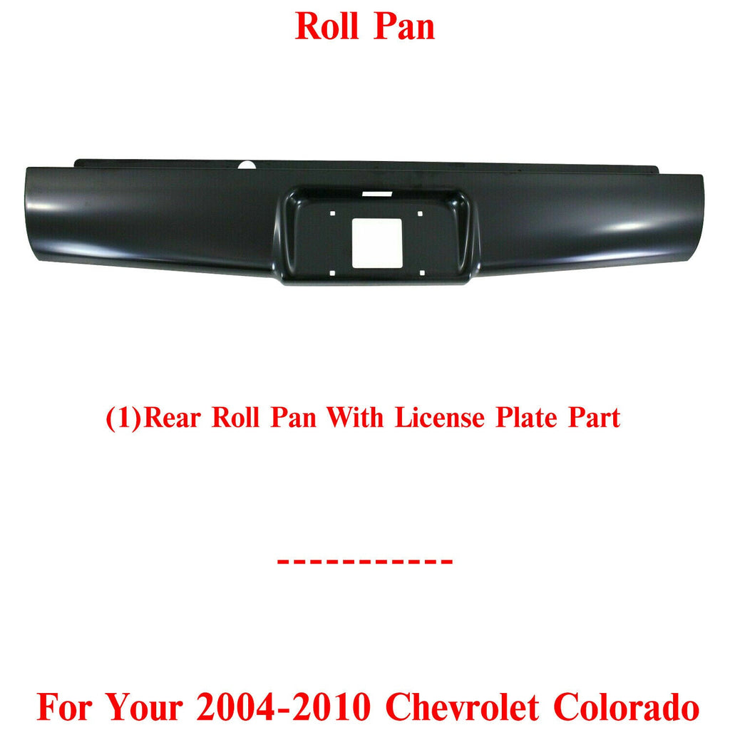 Rear Roll Pan Primed Steel With License Plate For 2004-2010 Chevy Colorado