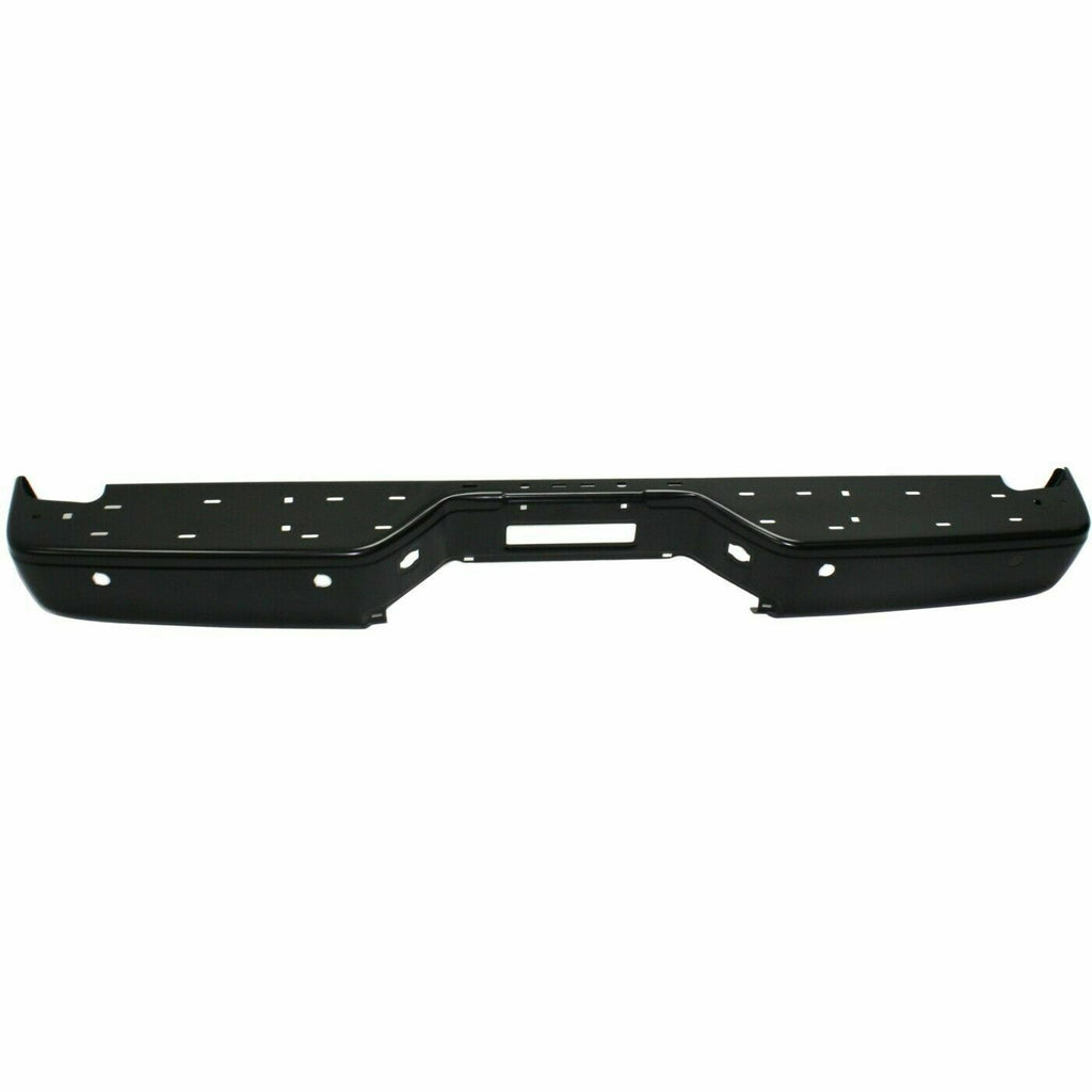 Rear Step Bumper with Park Sensor Holes Steel Primed For 2004-2015 Nissan Titan