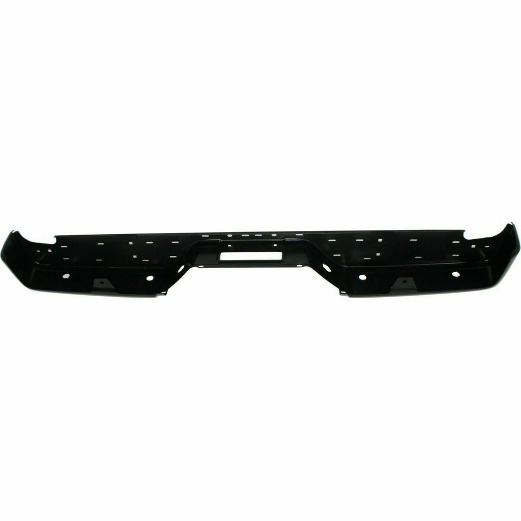 Rear Step Bumper with Park Sensor Holes Steel Primed For 2004-2015 Nissan Titan